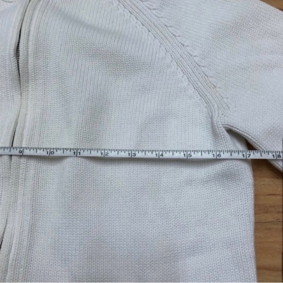 Vintage Land's End White Jacket Cardigan Size Small - Picture 5 of 6